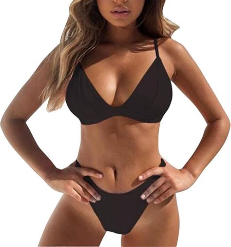Ansenesna Bikini Damen Push Up Brüste Pads Badeanzug Zweiteiler Frauen