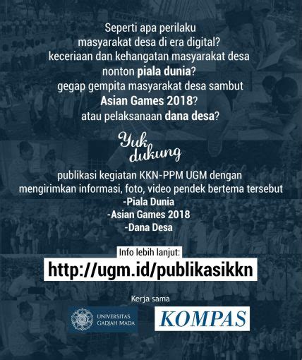 Lomba Publikasi KKN Kerja Sama Dengan Kompas Kkn Ugm Ac Id