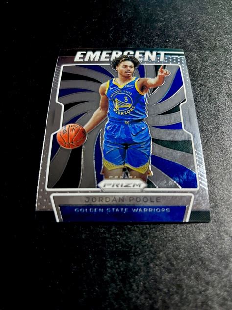 2019 20 Panini Jordan Poole Prizm Rookie Card RC Emergent Warriors EBay