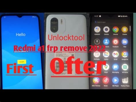 Redmi A1 A1 A2 A2 Frp Remove Unlocktool 2022 New Model Redmi A2 A1 A1