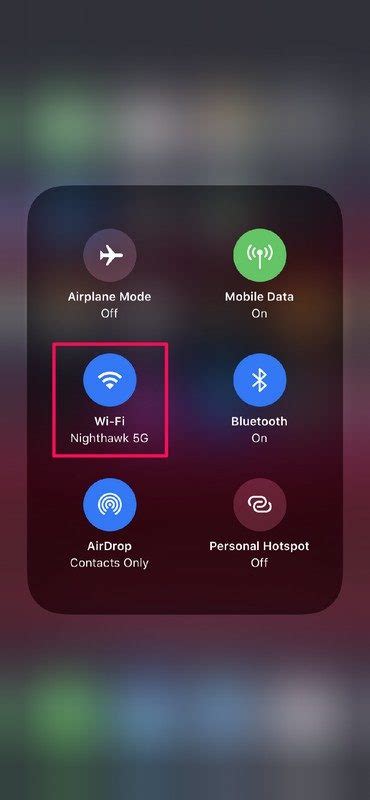 How To Switch Wi Fi Networks On Iphone Ipad From Control Center