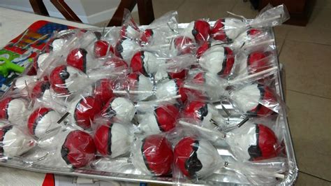 Pokeball Cake Pops Pokemon Birthday Party Pokeball Cake Pops