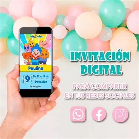 Invitación Digital Tarjeta Payaso Plim Plim Para Whatsapp en venta en