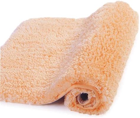 Walensee Bathroom Rug Non Slip Bath Mat For Bathroom 16 X 24 Peach Water Absorbent Soft