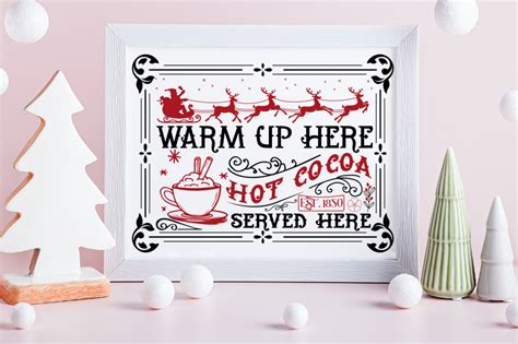 Christmas Hot Cocoa Sign Bundle Christmas Hot Cocoa SVG Christmas Ho By DESIGNS DARK