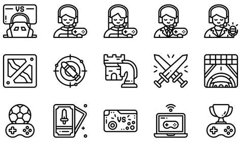 Set Of Vector Icons Related To Esports Contains Such Icons As Esports