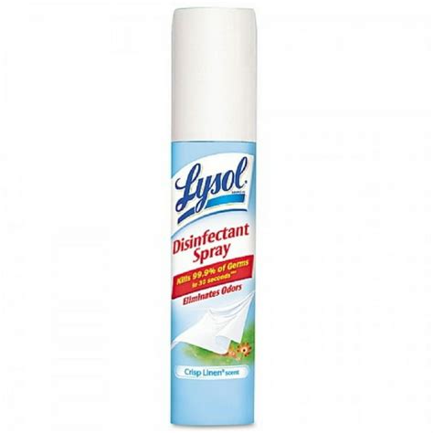 Lysol Disinfectant Spray To Go Crisp Linen Scent 1 Oz Pack Of 2