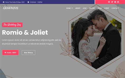 Wedding Venues Responsive Landing Page Template