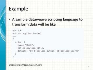 Mule Introduction To Dataweave PPT