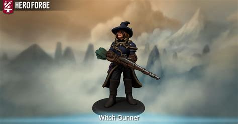 Witch Gunner Made With Hero Forge