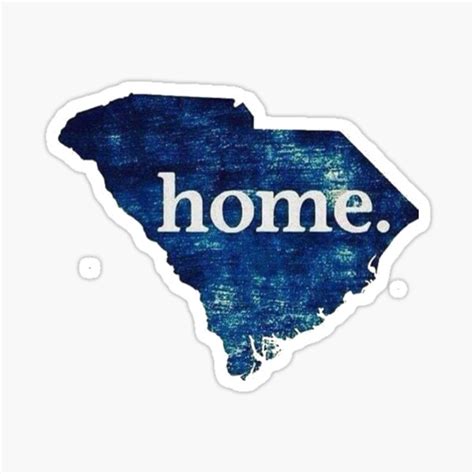 South Carolina Home Map Sticker By Swampfoxdesign Redbubble