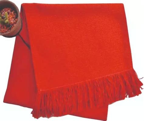 Camino De Mesa Liso Chenille X M Color Rojo