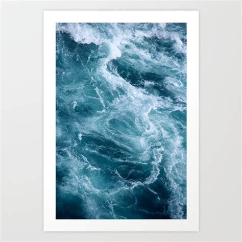 Ocean Storm | Classic Blue | Landscape Photography | Beach | Water | Aerial View Art Print by ...