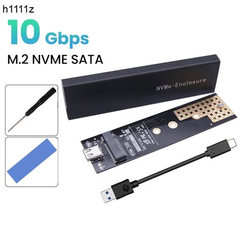 Dual Protocol M2 Ssd Case Enclosure Nvme Sata Ngff M 2 Ssd Box Usb 3 1 10gbps For External Hard