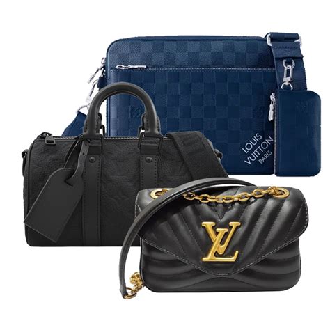 【louis Vuitton 路易威登】經典keepall 25波士頓包trio帆布三合一郵差包new Wave Pm金屬鍊包 Lv