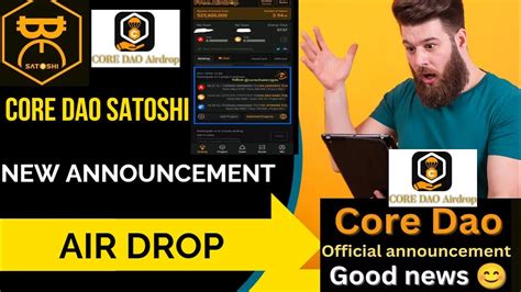 Core Dao Satoshi New Update Air Drop Announcement Mainnet Launch