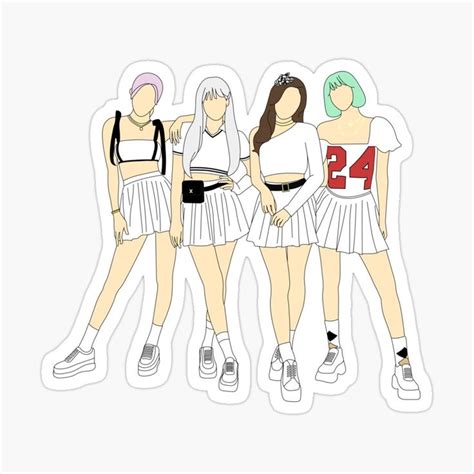 Blackpink Ice Cream Silhouette Blackpink Ice Cream Group Photo