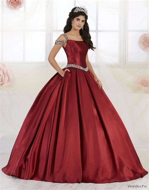 Mas de 31 Vestidos de XV Color Vino COLECCIÓN 2019 Vestidos Moda