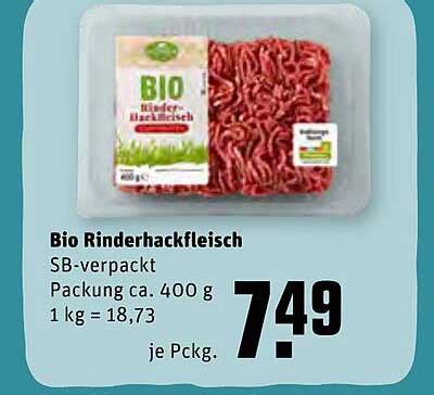 Bio Rinderhackfleisch Angebot Bei Rewe Prospekte De