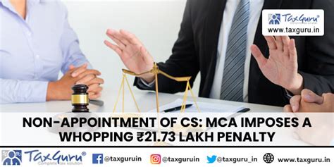 Non Appointment Of Cs Mca Imposes A Whopping ₹2173 Lakh Penalty