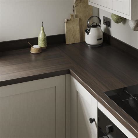 Howdens 3m x 38mm Bullnose Ventura Walnut Laminate Worktop | Howdens