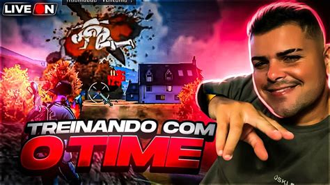 FREE FIRE AO VIVO TREINANDO O TIME Freefire Freefireaovivo