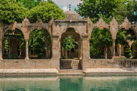 Halil Ur Rahman Mosque Holy Lake Fish Lake Urfa Editorial Stock