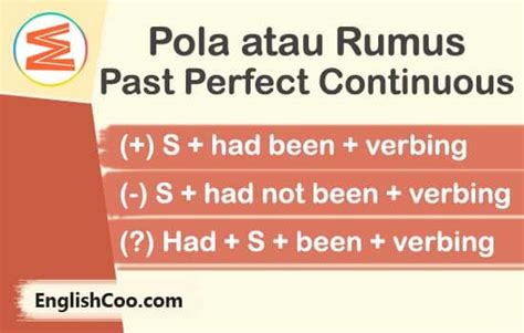 Contoh Kalimat Past Perfect Continuous Tense Positif Negatif Interogatif Englishcoo