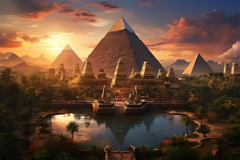 Premium AI Image Ancient Egyptian Temple AI