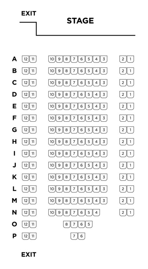 Seating Chart – Dakota Stage and Shade Tree Players