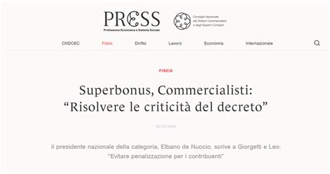 Superbonus i commercialisti scrivono al MEF sulle criticità del nuovo