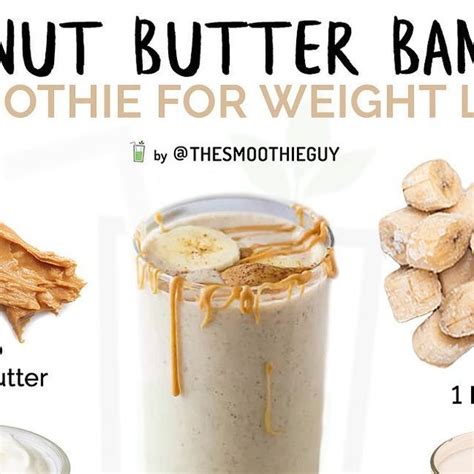 The Smoothie Guy On Instagram 🥜🍌🥛 Smoothies Are A Great Weight Loss Tool By Incorporating