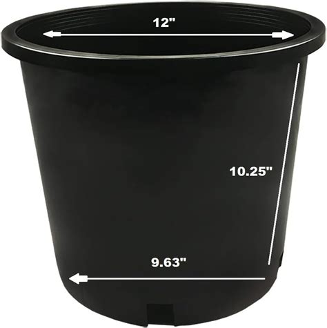 Pack Gallon Premium Black Plastic Nursery Plant Container Garden