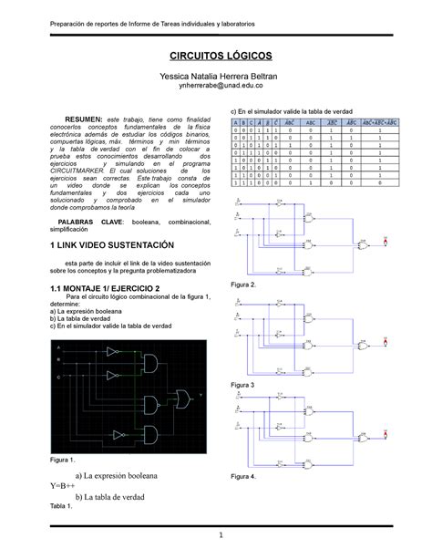 Tarea 3 Yessica Natalia Herrera 145 Circuitos LÓgicos Yessica