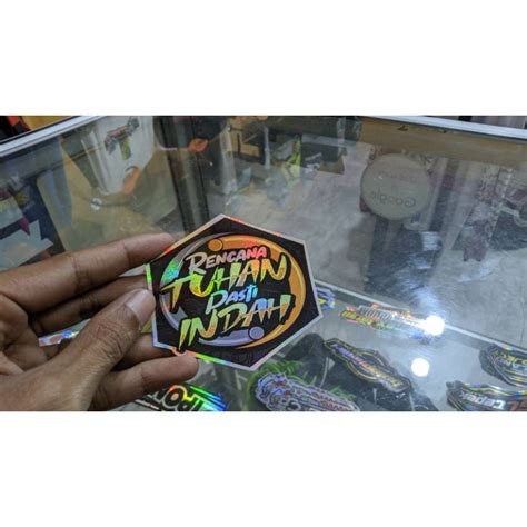 Jual Stiker Hollogram Rencana Tuhan Pasti Indah Shopee Indonesia