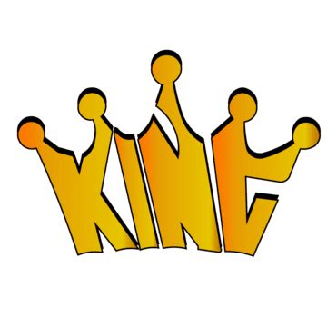 King Crown Text Logo PNG Transparent Images Free Download | Vector ...