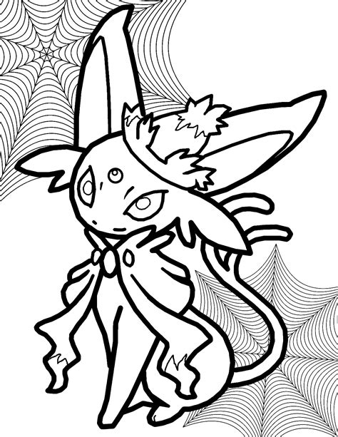 Dibujos De Pok Mon Espeon De Halloween Para Colorear Para Colorear