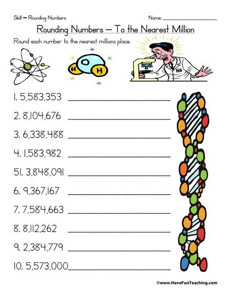 Rounding To The Nearest Million Worksheet Rounding Worksheets