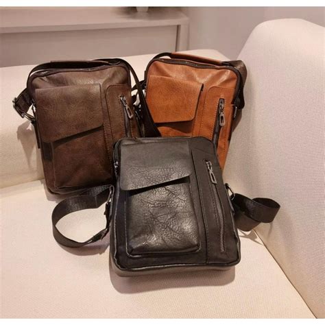 Bolsas De Ombro Bolsa Couro Masculina Saco Crossbody Retro Casual