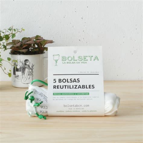 Bolsas Para Frutas Residuo Cero Y Solidarias Pack X5 Usar Y Reusar