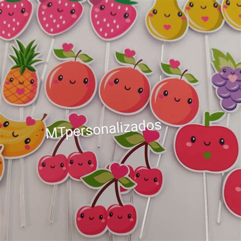 Topper Para Doces Frutas Frutinhas Cut Elo Produtos Especiais