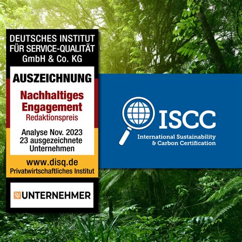 Iscc Awarded For Top Sustainability Engagement Iscc System