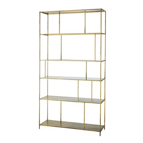 Gold Metal Shelf Maisons Du Monde Metal Shelves Metal Shelving Units Gold Shelves