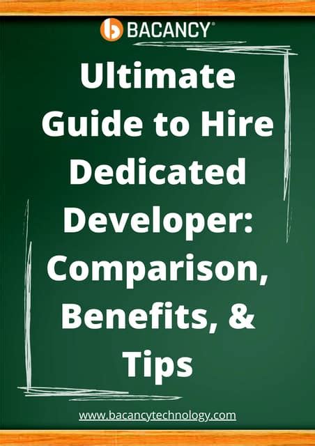 Ultimate Guide To Hire Dedicated Developer Comparison Benefits And Tips