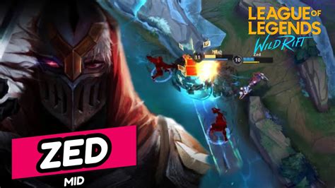 WILD RIFT ZED MID LANE GAMEPLAY BUILD Y RUNAS YouTube