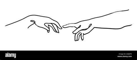 Creation Of Adam Hands Vector Clipart