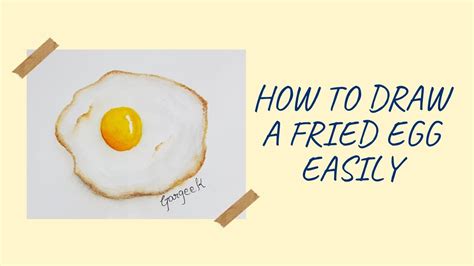 How To Draw A Fried Egg Easily Youtube