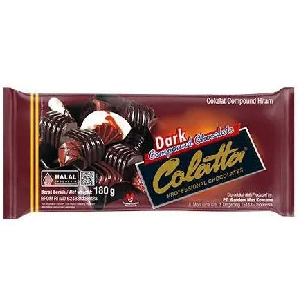 Jual Colatta Dark Chocolate 180gr Colata Compound Cokelat Batang