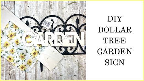 Dollar Tree Garden Fence Sign Diy All Dollar Tree Supplies Spring