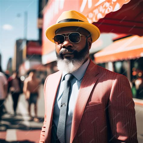 Premium Photo Portrait Of A Handsome African American Man In